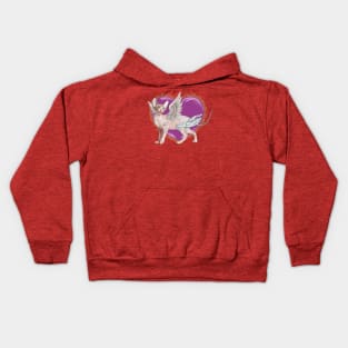 Valentines Day Sphynx Cat Cupid with Heart Kids Hoodie